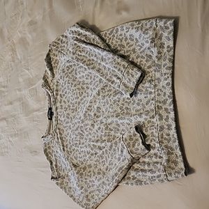 Grey Leopard Print Long Sleeve
